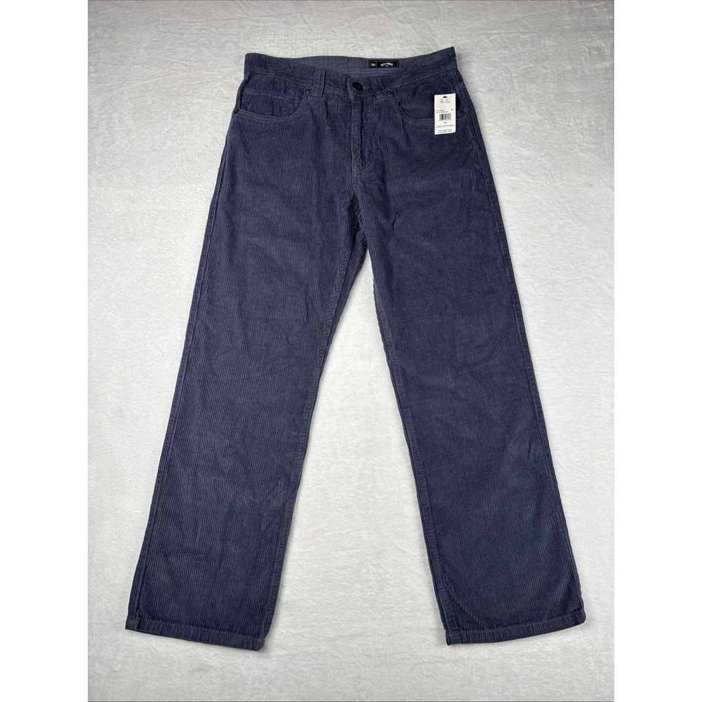 MEN'S BILLABONG NAVY BLUE COTTON CORDUROY PANTS - SIZE 30 NEW WITH TAGS 5 Pocket